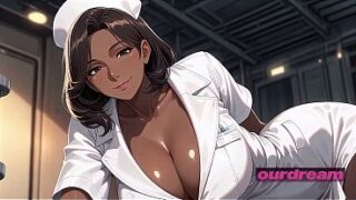 Busty Ebony Anime Nurse Fucked In The Clinic On The Night Shift (ai-generated)